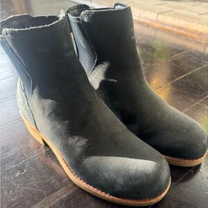 Black Suede Safety Toe Work Boots